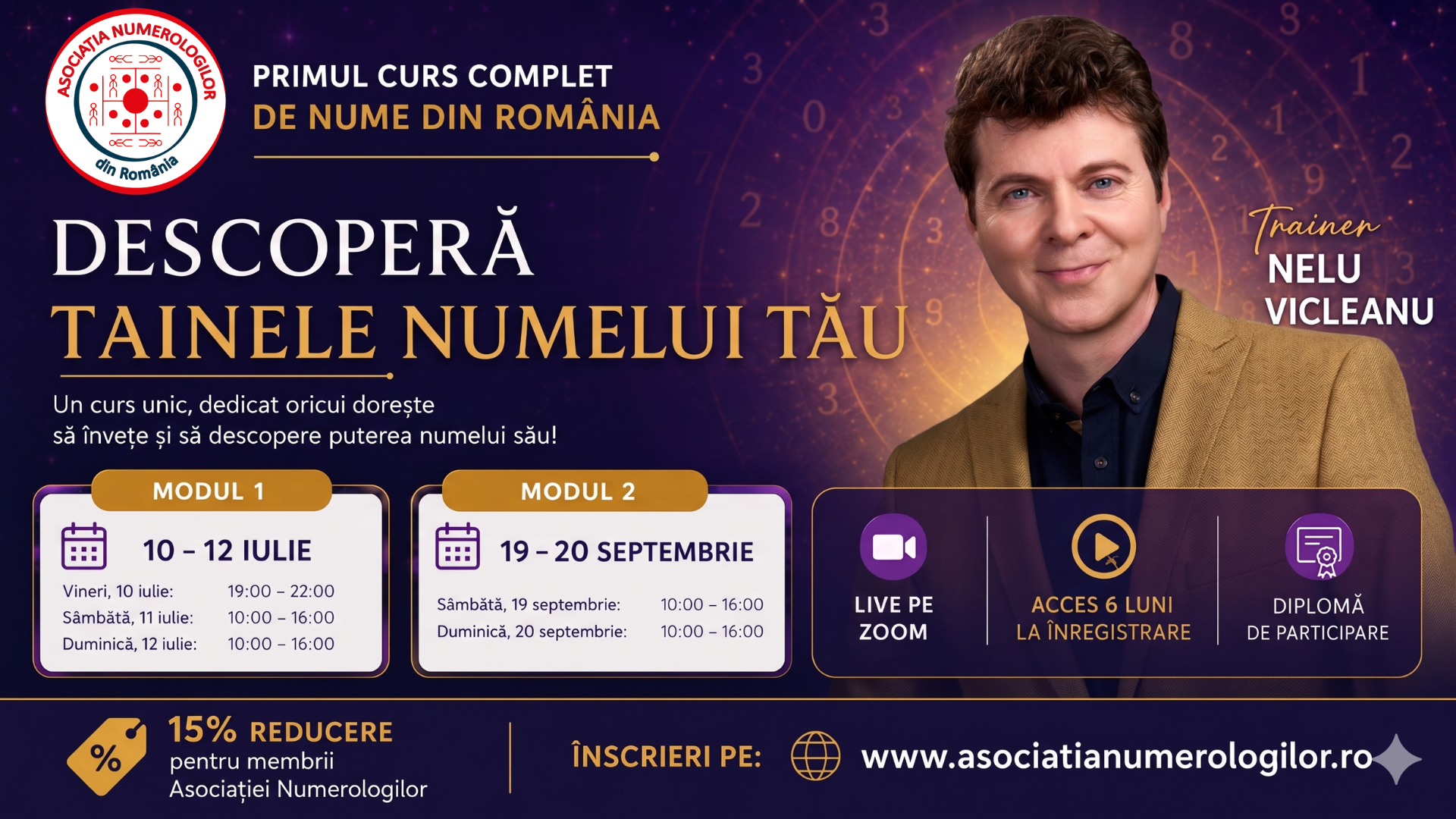 Descoperă Tainele Numelui Tău. Curs online cu Nelu Vicleanu